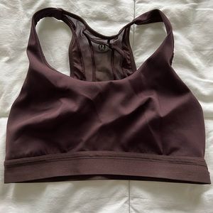 Burgundy sheer back lululemon sports bra